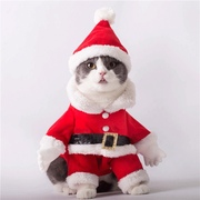 猫咪衣服圣诞老人衣服狗狗服装两脚直立披风新年英短比熊泰迪可爱