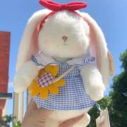海湾小兔子粉围巾向日葵衣服娃娃公仔毛绒玩具生日礼物儿童节