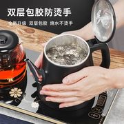 自动上水电热茶壶烧水玻璃，不锈钢茶盘茶车配件，养生蒸茶壶器消毒锅