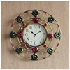 古典创意彩喷镂空铁艺挂钟，家用客厅圆形，单面装饰钟表金属个性时钟