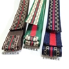 织带包带3.8厘米宽大牌图案绿加红配字条纹带子涤棉织锦织带包带
