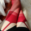 蕾丝吊带一体袜长筒性感免脱诱惑四面红色薄镂空