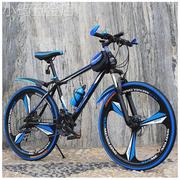 变速山地车双碟刹减震24英寸单车男女高碳钢铝合金车架轮自行车
