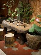 中式循环流水禅意功夫，茶台茶几桌椅组合客厅庭院，户外微景观鱼池