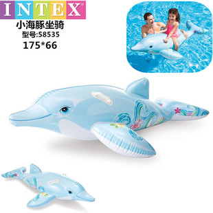 水上充气海豚坐骑独角兽，鲨鱼乌龟鲸鱼，海豚鳄鱼儿童游泳圈戏水玩具