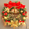 圣诞树圈挂饰圣诞花环家用圣诞节装饰品创意门挂礼物，商场氛围布置