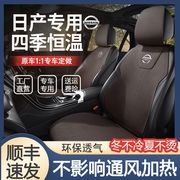 2021日产颐达阳光座椅套轩逸夏天汽车翻毛皮，坐垫14代经典东风座套