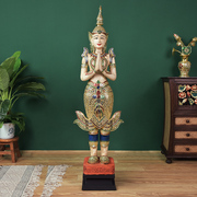 泰式工艺品 SPA会所软装饰品摆设泰国迎宾佛像落地摆件东南亚