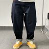 众神始祖日潮nigo款冈山denim赤耳14盎重磅原浆宽版型直筒牛仔裤
