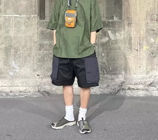 NULL TOKYO×BEAMS OUTSIDE SHORTS 日系拼接大口袋宽松休闲短裤