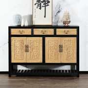 中式老榆木玄关柜储物仿古鞋柜，整装带抽屉现代中式柜实木家具