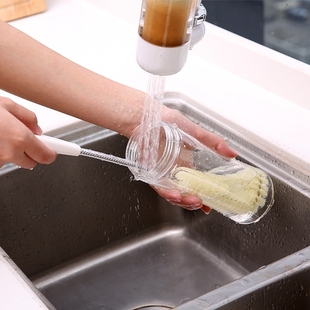 日本洗杯刷加长长柄刷子，奶瓶刷无死角，厨房杯子瓶子清洁神器杯子刷