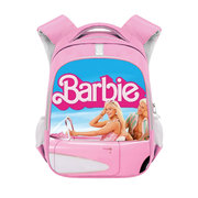 2023粉色芭比女孩书包barbie涤纶，反光条双肩包大容量学生背包