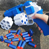 左轮电动连发软弹手仿真模型儿童玩具，抢男孩狙击吸盘可发射