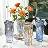 美式轻奢水晶玻璃花瓶透明水培客厅餐桌样板间插花器软装饰品摆件