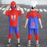万圣节衣服装扮套装cosplay男童蜘蛛侠幼儿园儿童服装男生演出服