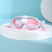 儿童泳镜防水防雾高清舒适游泳装备男童女童专业炫彩大框游泳眼镜