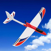 电动手抛飞机玩具滑翔机，儿童户外拼装航模型充电回旋epp泡沫
