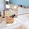 欧式化妆品收纳盒梳妆台桌面整理水晶盒卧室客厅软装装饰摆件