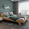 曲美家居北欧实木床现代简约1.8米双人床轻奢主卧婚床公寓小