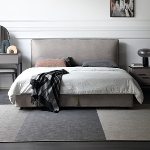 北欧科技布床小户型卧室双人床1.8米意式软床1.5m布艺床简约现代
