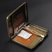 复青古铜属烟盒02支装加便携式不锈钢盒香菸盒厚金烟男士个性烟盒