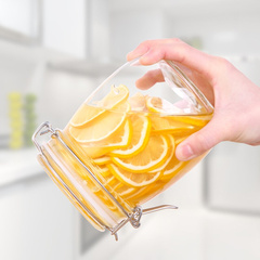 。密封罐玻璃食品瓶子蜂蜜柠檬瓶腌制罐泡酒坛子带盖家用小储物罐