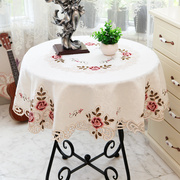 田园欧式圆桌布正方形圆形餐桌布，椅套布艺防烫简约现代家用茶几布