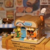 哆啦a梦积木街景系列，铜锣烧面包店小颗粒拼装男女孩圣诞礼物玩具
