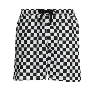 Vans范斯男装短裤黑色24夏季棋盘方格抽绳健身运动裤美国品牌