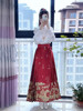 新中式上衣搭配马面裙，套装女春装国风红色，敬酒服平时可穿2024
