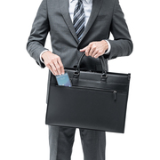 SANWA SUPPLY电脑包单肩包14英寸男女笔记本通勤横款手提商务休闲斜挎包黑色拎包防泼水适用15.6英寸笔记本