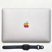 适用于macbook卡通苹果笔记本电脑，logo创意头像贴纸挡划痕贴遮瑕防指纹