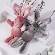 韩国绒网红许愿兔挂件 永生花束公仔兔背包钥匙毛绒玩具配件