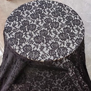 黑色镂空刺绣花朵蕾丝花边手，工布服装连衣裙布料拍摄背景布桌