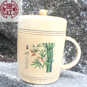 带柄杯带盖本色，竹杯茶杯水杯天然环保，旅游景区竹子工艺品