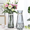 特大号两件套玻璃花瓶透明水养富贵竹百合花瓶客厅插花瓶摆件