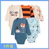 卡特婴儿长袖包屁衣纯棉信封领宝宝三角哈衣carter baby onesie