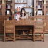 红木家具鸡翅木办公桌古典复古仿古中式实木书桌，全实木写字台