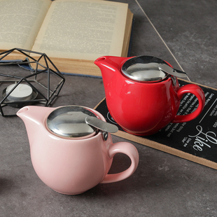 陶瓷壶单壶日式花茶壶带过滤耐高温ins小茶壶陶瓷和风泡茶壶无铅