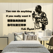 科比励志卧室装饰房间布置男生，宿舍篮球海报，主题床头背景墙面贴纸