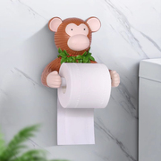 可爱卡通厕纸架卷纸筒卫生间纸巾盒厕所纸巾置物架创意挂架免打孔