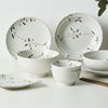 小鹿田烧白樱花日本陶瓷，碗盘碟子家用日式餐具套装创意凉菜盘骨碟