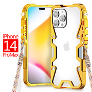 适用于苹果15PROMAX金属边框14PLUS防摔手机壳iphone13铝合金保护套12机械手臂散热硬外壳抗摔机甲潮男高级新