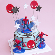 7款超凡蜘蛛侠摆件玩具，手办人偶公仔，配件模型生日蛋糕装饰摆件