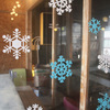 圣诞节雪花装饰装扮用品 9片窗贴夹子拉花橱窗装饰布置彩旗