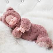 儿童仿真娃娃软胶宝宝会说话的公主洋娃娃婴儿睡眠布娃娃女孩玩具