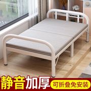 钢丝床单人折叠床90公分床，家用午休床木板床便携陪护床出租屋铁床