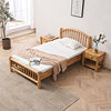 柏木床纯实木实木床，简约原原木单人床，现代柏木1.2米实木床1500mm*