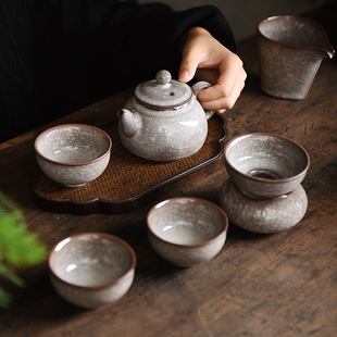 青瓷冰裂纹手工泡茶壶带过滤陶瓷冰裂釉功夫茶具整套中式复古套装